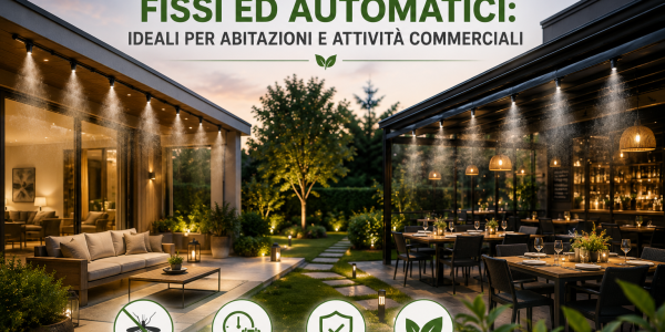 Impianti antizanzare fissi ed automatici: ideali per abitazioni e attività commerciali